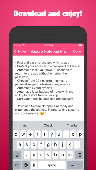 Secure Notepad Pro screenshot 1