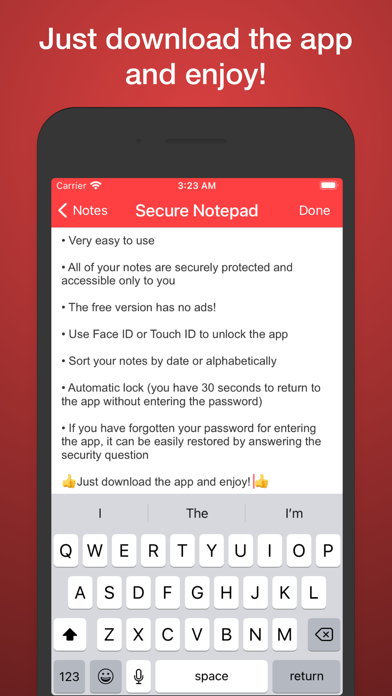 Secure Notepad screenshot 1