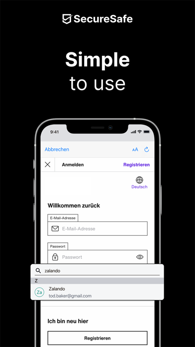 SecureSafe Password Manager screenshot 1