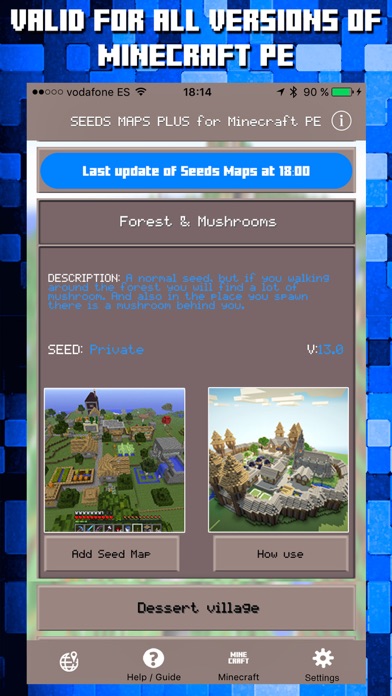 Seeds for Minecraft PE : Free Seeds Pocket Edition screenshot 1