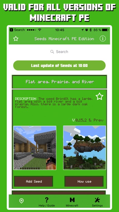 Seeds for Minecraft Pocket Edition - Free Seeds PE screenshot 1