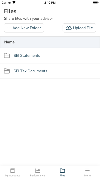SEI Connect - Investor screenshot 2