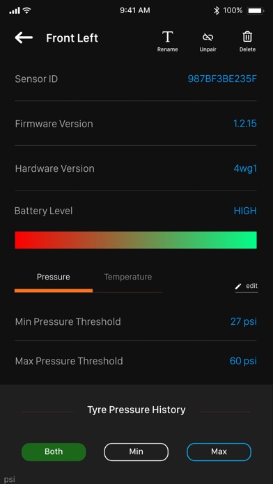 SensAiry - Bluetooth LE TPMS screenshot 3