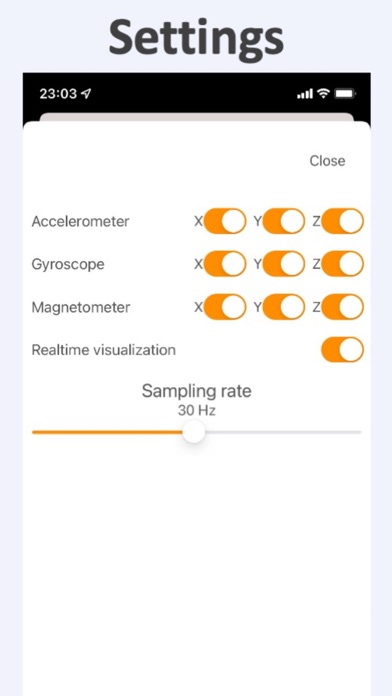 SensorLogger - CSV Export screenshot 1