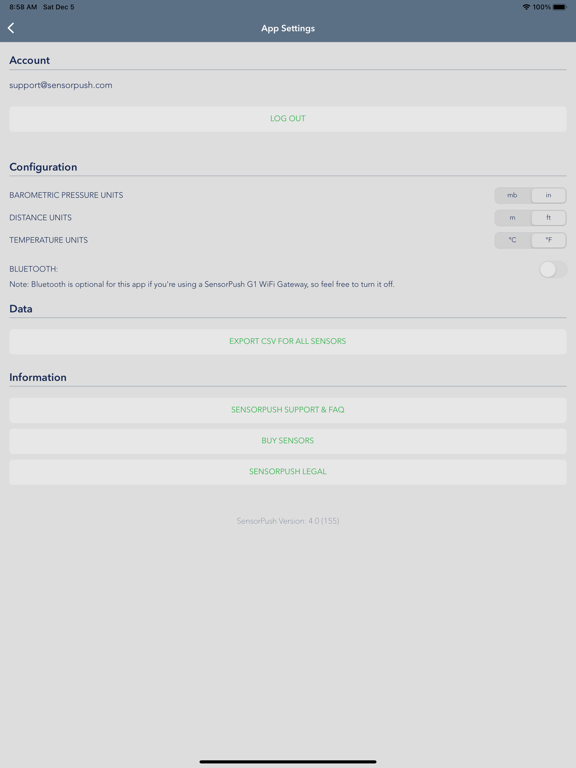 SensorPush screenshot 2