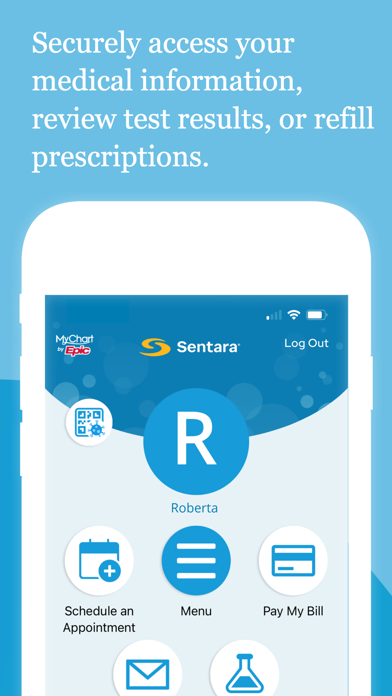 Sentara MyChart screenshot 1