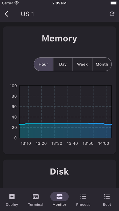 Server Dashboard screenshot 1