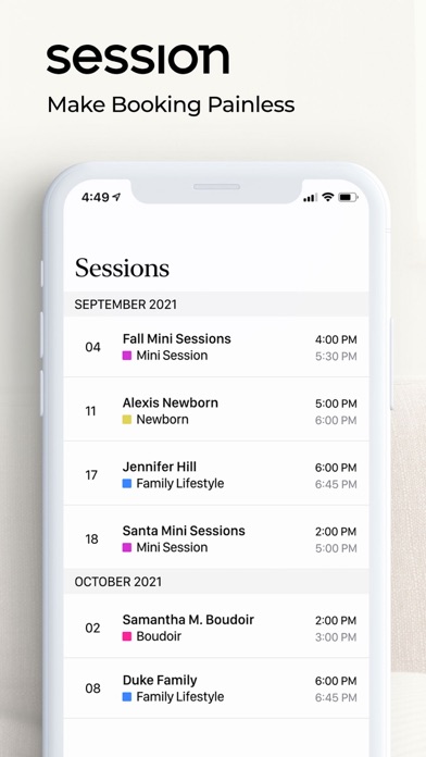 Session - Booking screenshot 2