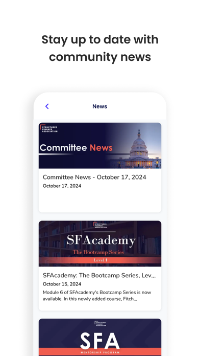 SFA Member Hub screenshot 2