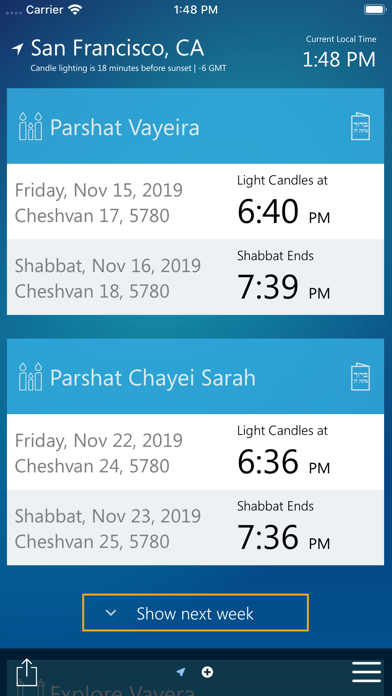 Shabbat & Holiday Times screenshot 4