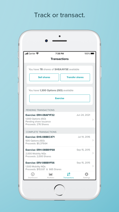 Shareworks screenshot 2