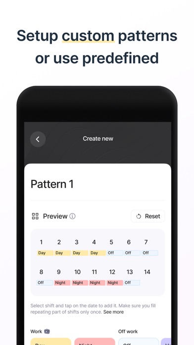 Shift Work Calendar & Schedule screenshot 1