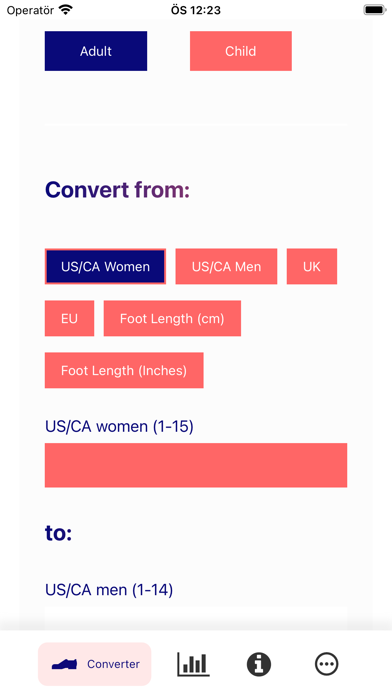 Shoe Size Converter & Chart screenshot 4