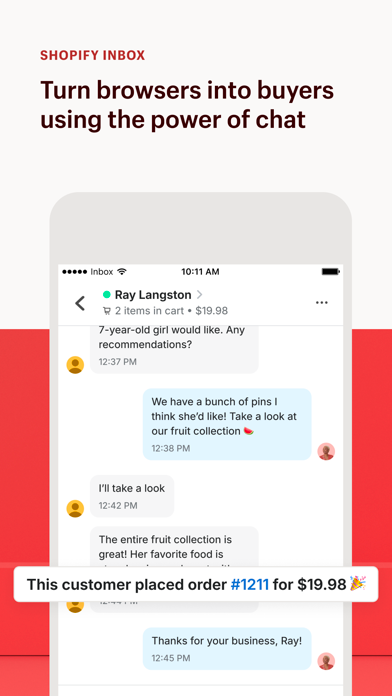 Shopify Inbox screenshot 2