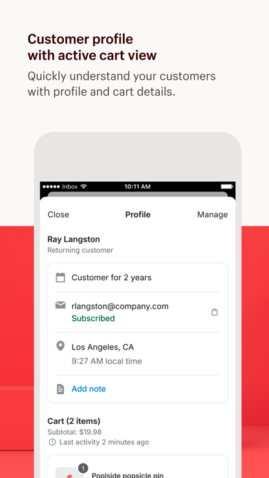 Shopify Inbox screenshot 1