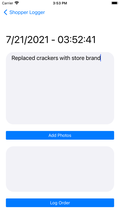 Shopper Logger screenshot 2