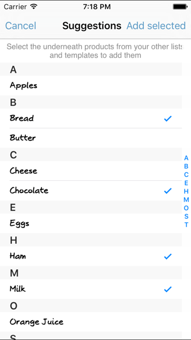Shopping list Courzeo Lite screenshot 1