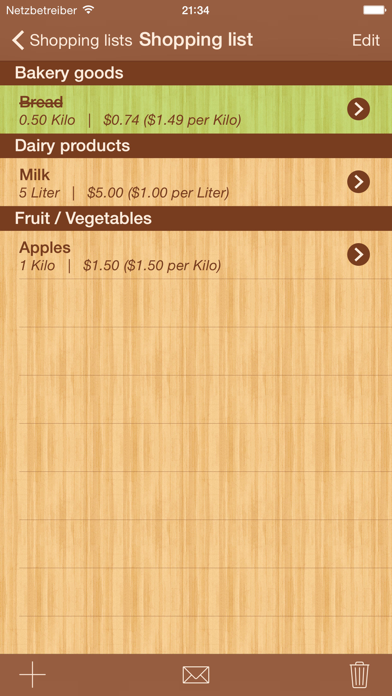ShoppingList Lite Edition screenshot 5