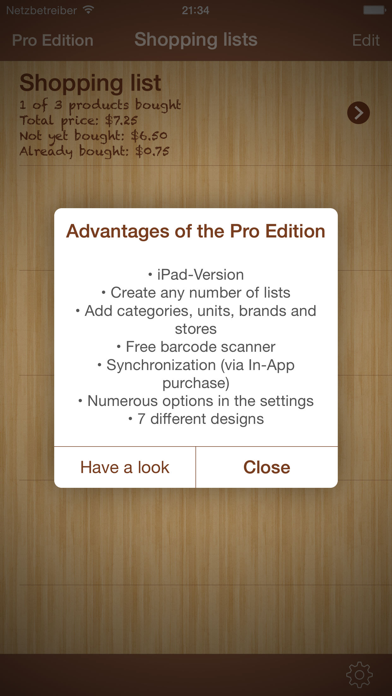 ShoppingList Lite Edition screenshot 1