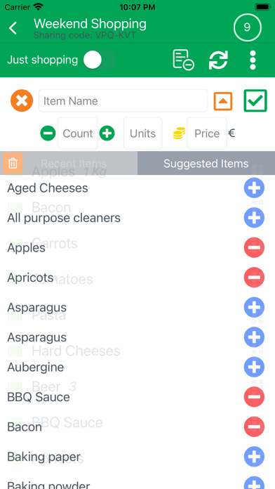 Shoppka - smart shopping list screenshot 1