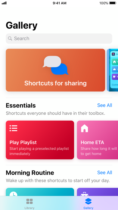 Shortcuts screenshot 2
