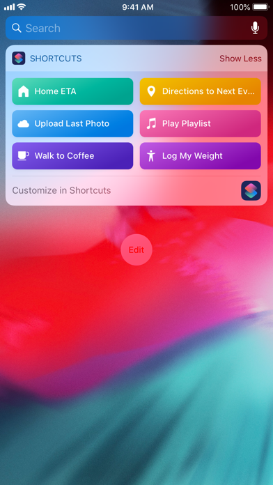 Shortcuts screenshot 1