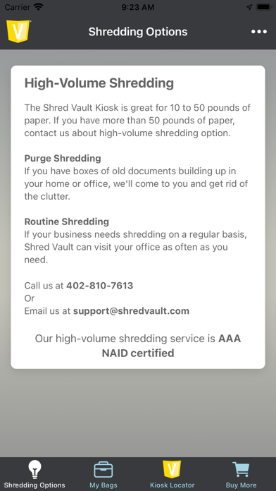 Shred Vault screenshot 1