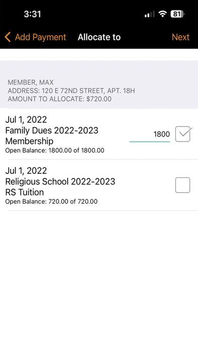 ShulCloud Administrator App screenshot 2