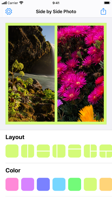 Side by Side Photo Editor Grid screenshot 1