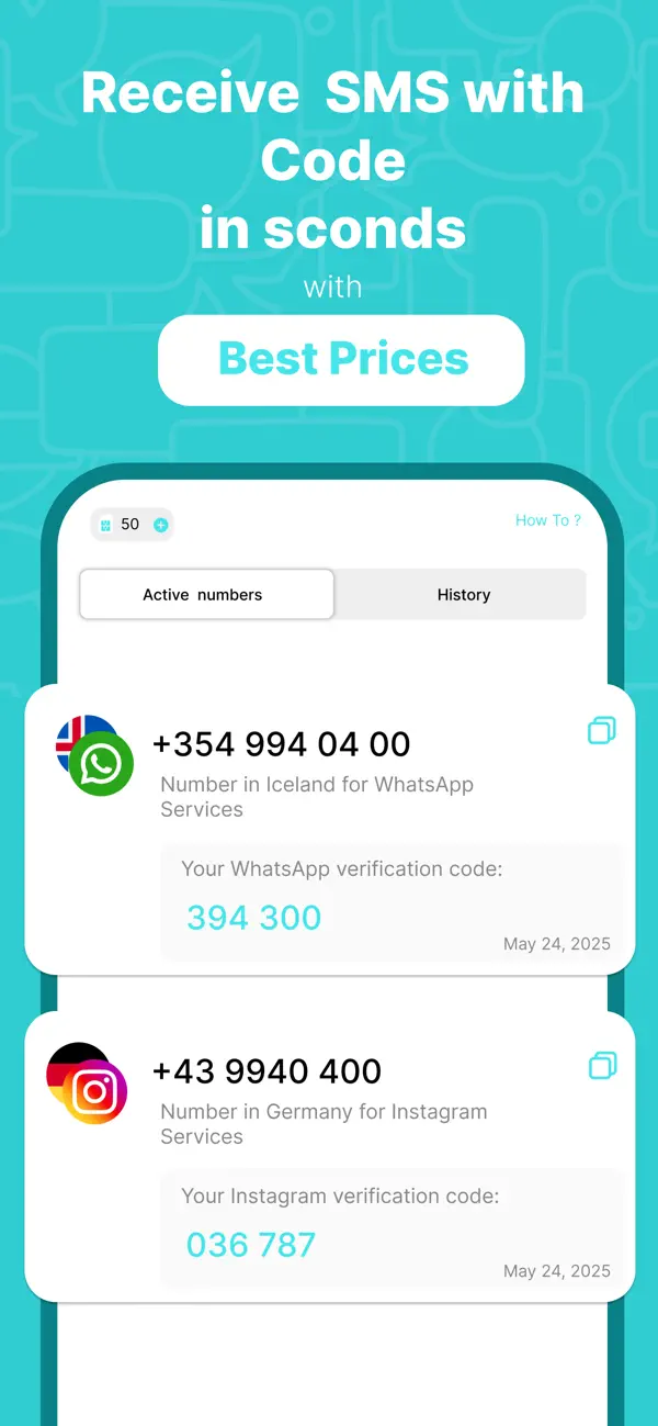 SimCode - Virtual Number SMS screenshot 2
