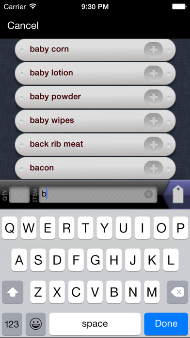 Simple Grocery List screenshot 2