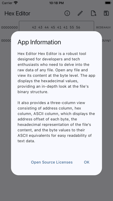 Simple Hex Editor: Read Bytes screenshot 2