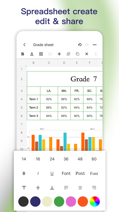Simple Spreadsheet:view & edit screenshot 5