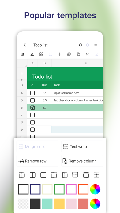 Simple Spreadsheet:view & edit screenshot 4