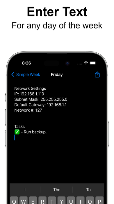 Simple Week screenshot 2