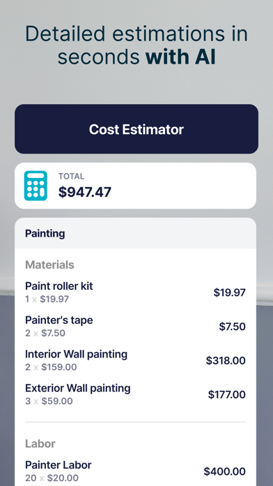 SimplyWise: Cost Estimator screenshot 8
