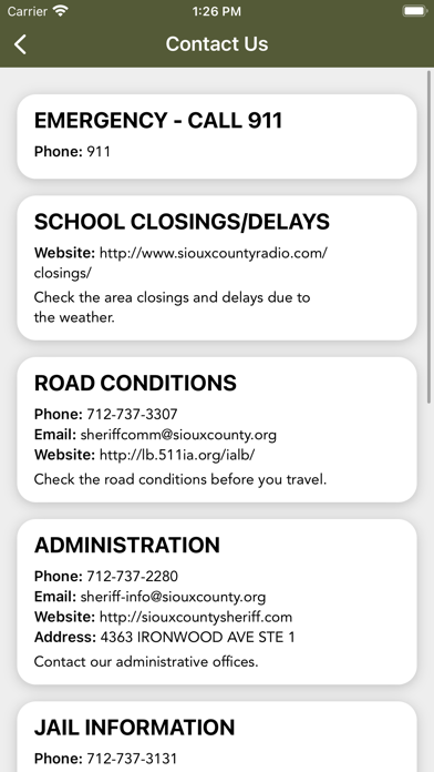 Sioux County Sheriff screenshot 2