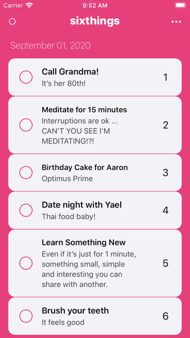 Six Things Daily Focus Planner screenshot 9