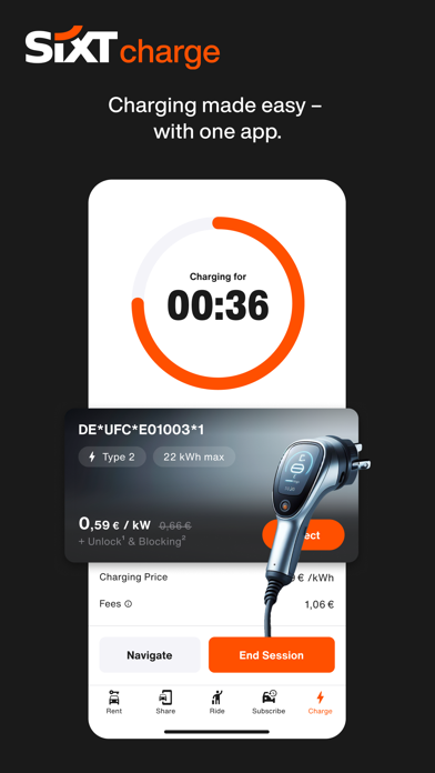 SIXT rent, share, ride & plus screenshot 1