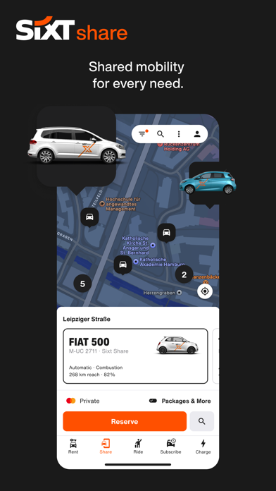SIXT rent, share, ride & plus screenshot 4