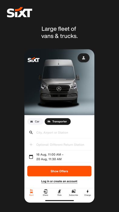 SIXT rent, share, ride & plus screenshot 5