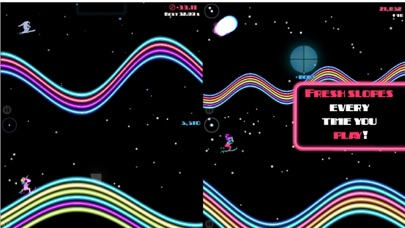 Ski On Neon - Top Flying Game! screenshot 1