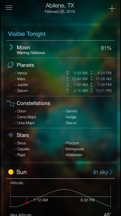 Sky Live: Heavens Above Viewer screenshot 1
