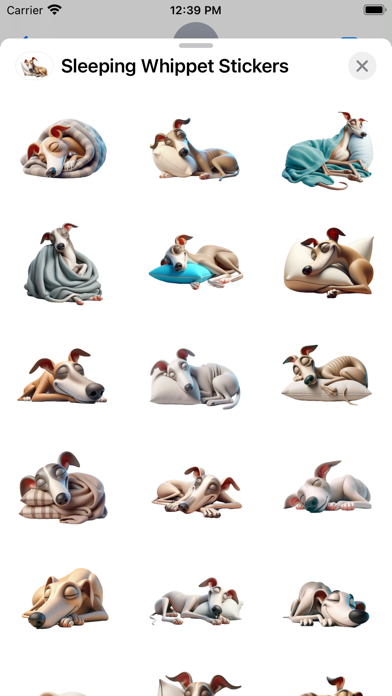 Sleeping Whippet Stickers screenshot 6