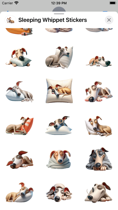 Sleeping Whippet Stickers screenshot 4