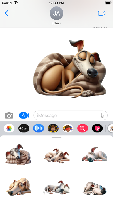 Sleeping Whippet Stickers screenshot 2