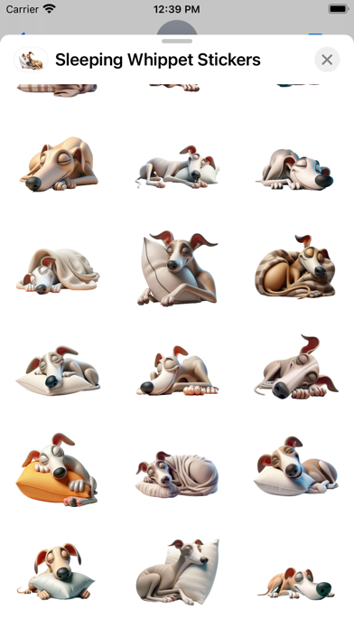 Sleeping Whippet Stickers screenshot 5