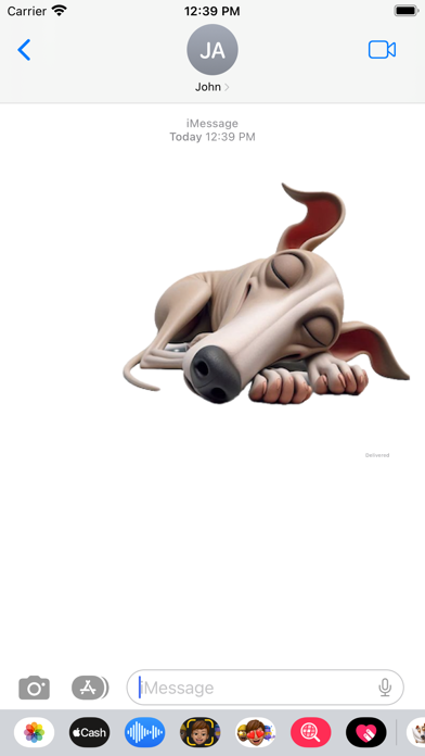 Sleeping Whippet Stickers screenshot 3