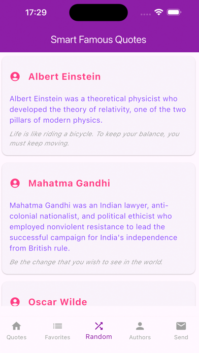 Smart Famous Quotes screenshot 3
