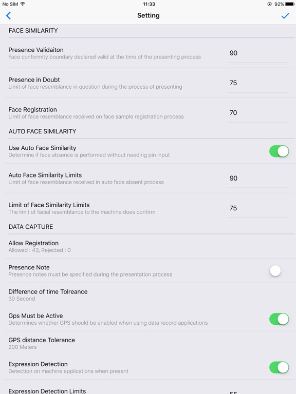 SmartPresence Dashboard screenshot 1